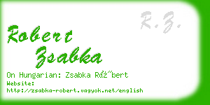 robert zsabka business card